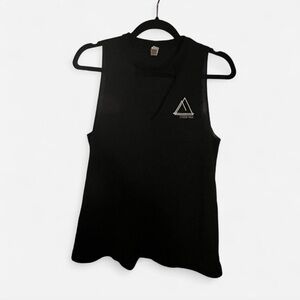 Citizen Yoga Black Muscle Tee with Geometric Logo
